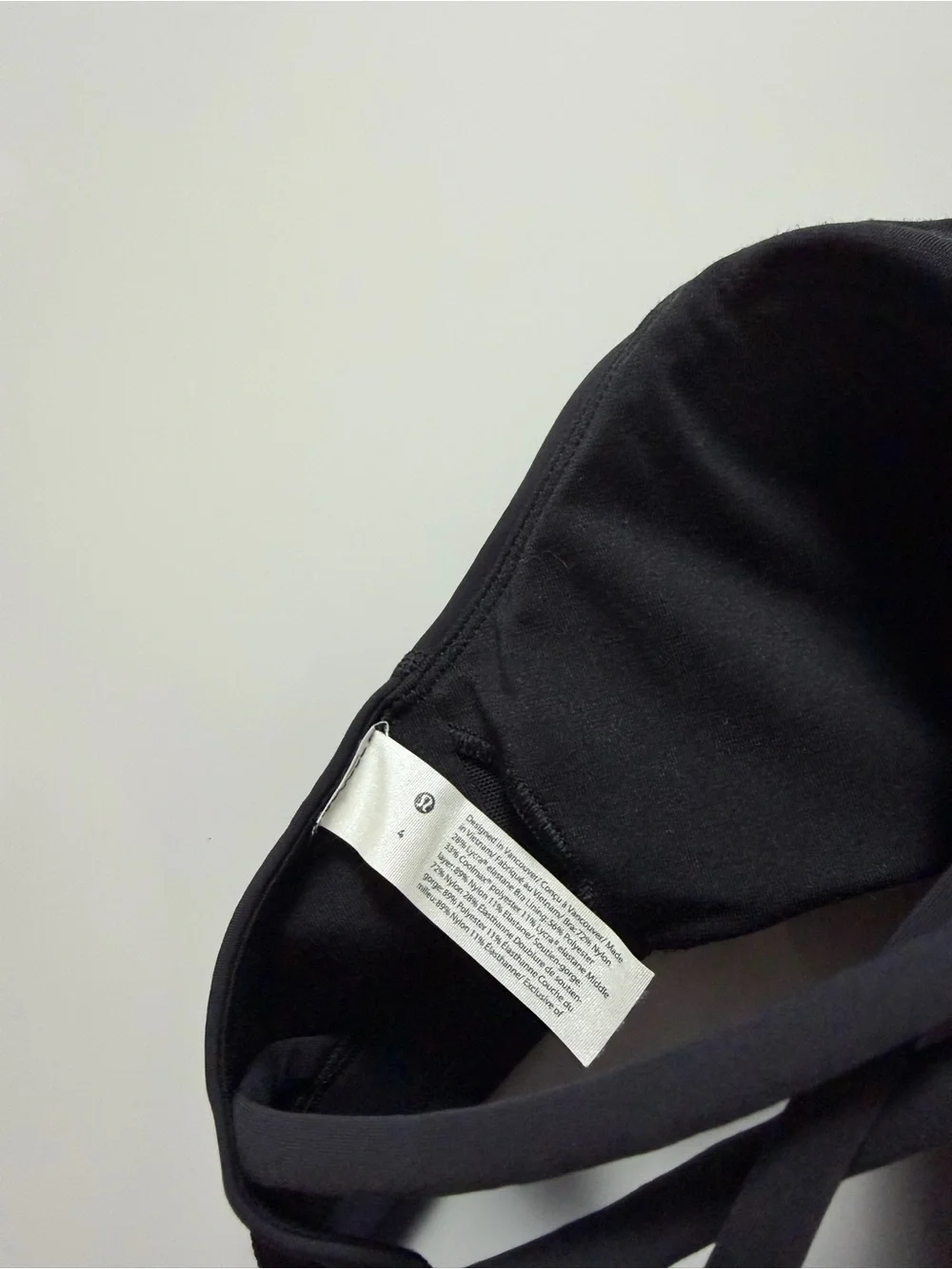 Lululemon Energy Bra High Neck Long Line *Tough, Black, Size 4